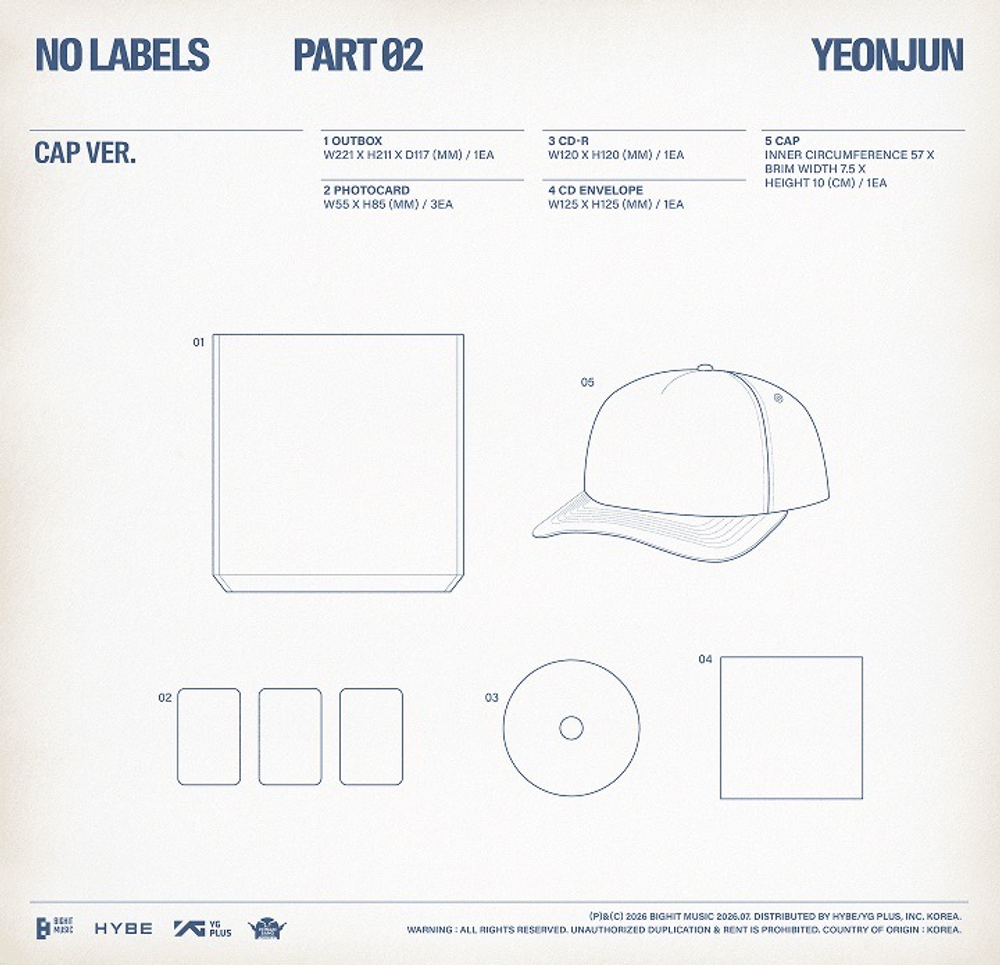 Альбом YEONJUN - NO LABELS: PART 02 (Cap Ver.)