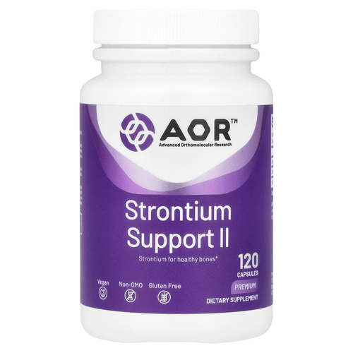 Advanced Orthomolecular Research AOR, Strontium Support II, 120 вегетарианских капсул