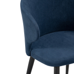 Стул на металлокаркасе Woodville Алсисар темно-синий, черный, ножки черные