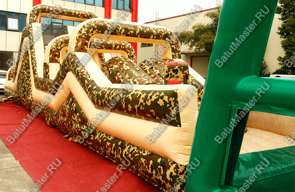 Надувная полоса препятствий "Патриот" 24*3*5 м