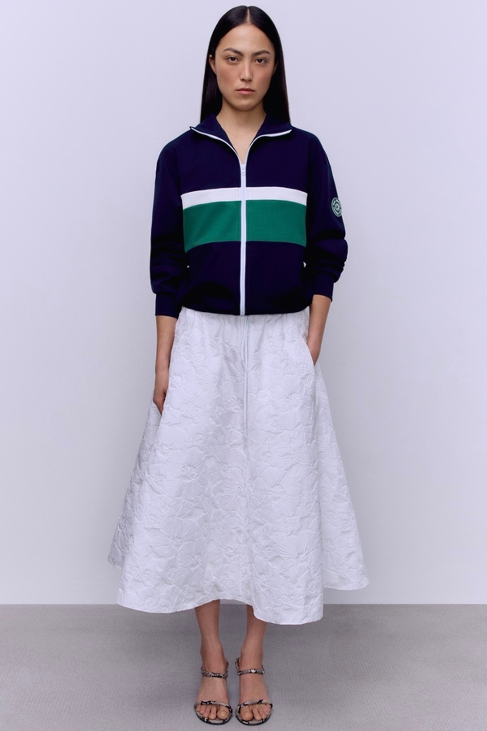 Юбка - солнце из жаккарда на кулиске