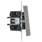 BRITE Выключатель 1-клавишный с индикацией 10А ВС10-1-1-БрС сталь IEK