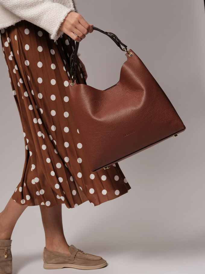 Сумка кожаная коричневая