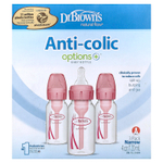 Dr. Brown's, Natural Flow®, Anti-colic Options+™, бутылочка для детей от 0 месяцев, 3 шт. по 120 мл (4 унции)