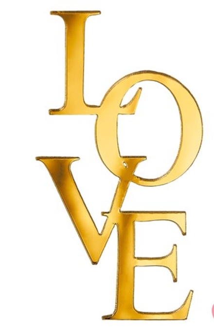 Топпер бирка для торта «Love» №1