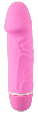 Розовый миниатюрный вибратор Mini Little Darling - 12,5 см.