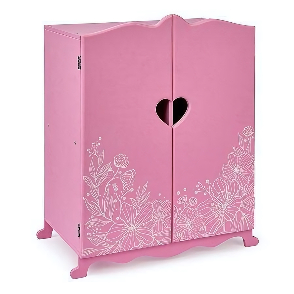 Шкаф с дизайнерским цветочным принтом розовый (Diamond princess)