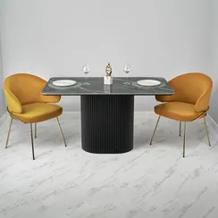 Стул Lime, оранжевый микровелюр с золотыми ножками