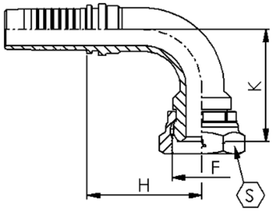 Фитинг DN 10 DKM (Г) 22x1.5 (90)