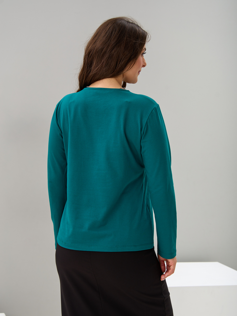 Лонгслив ЛНкл-081/изумруд