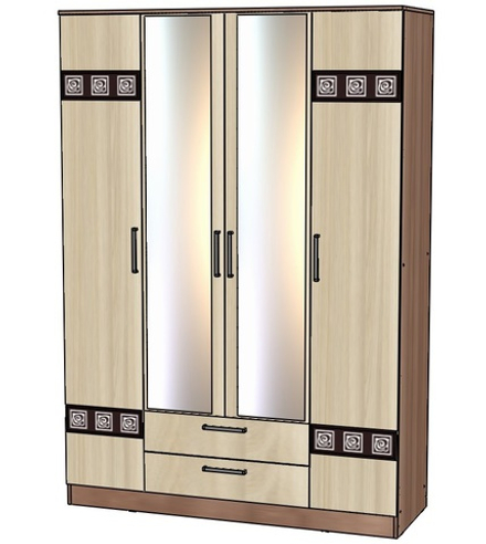 Коста-Рика (Линаура) Шкаф четырехдверный