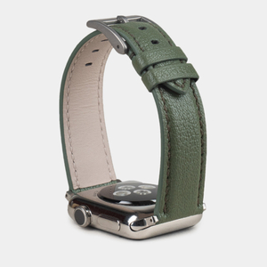 Ремешок для Apple Watch 44/45/46 mm из кожи козы, цвета хаки