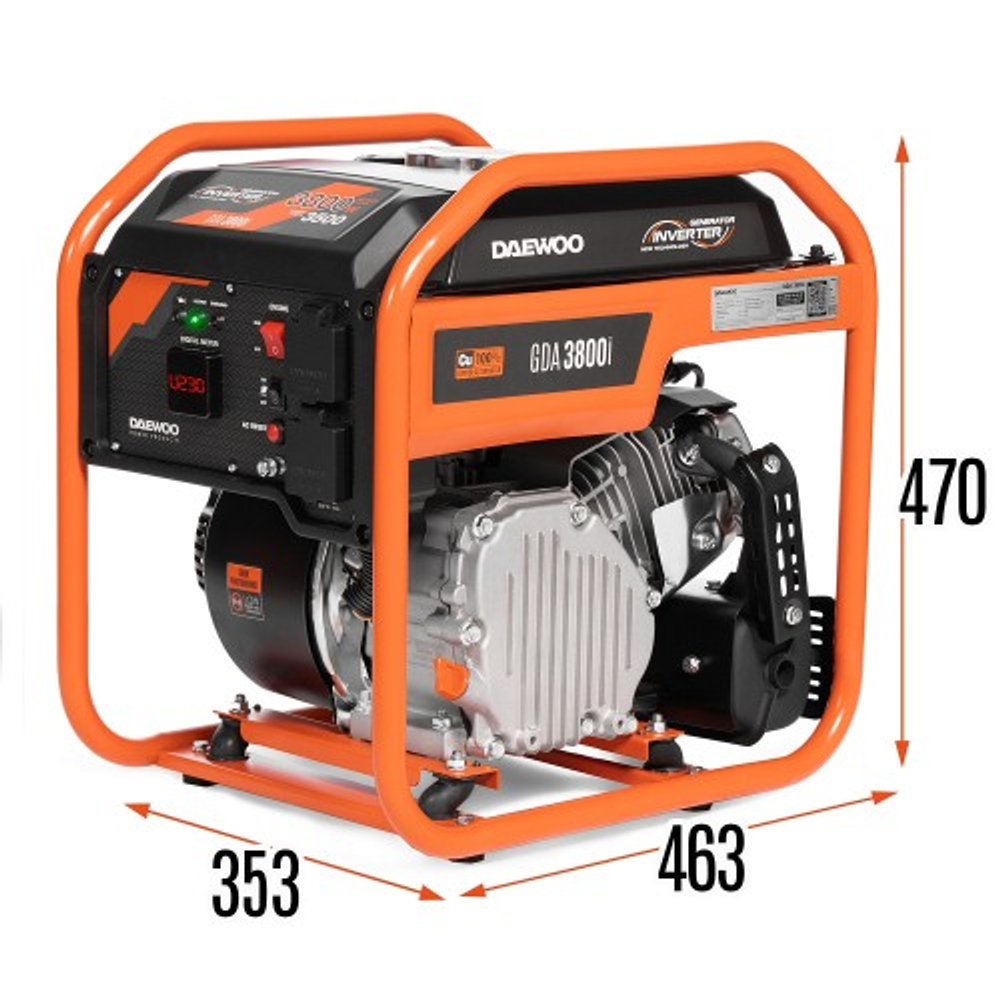 Генератор бензиновый DAEWOO GDA 3800 i инверторный GDA 3800i