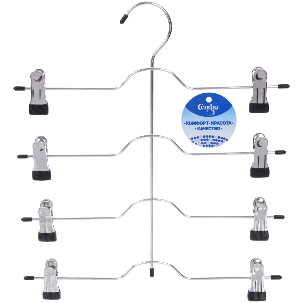Вешалка многофунциональная «ИДЕЯДОМА», цвет металл, 4 отд, 33*37см (Лейбл Селфи)