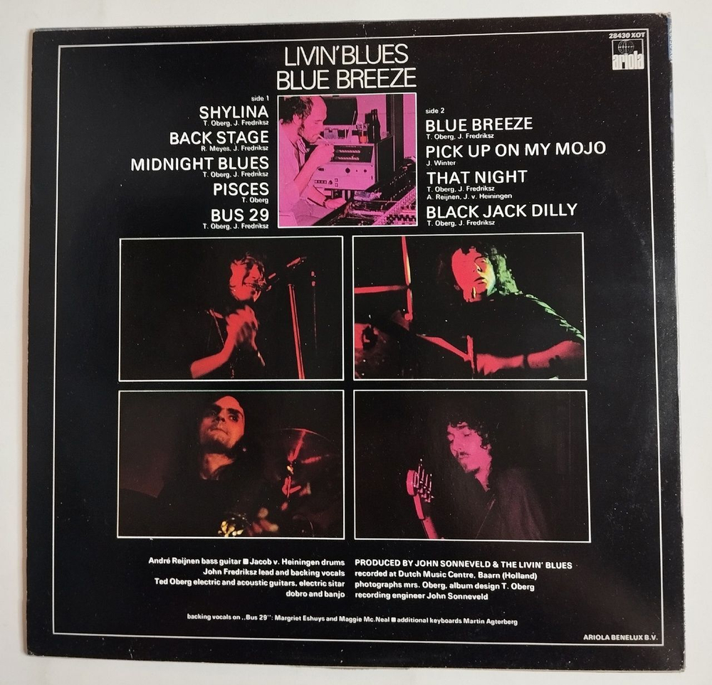 Винтажная виниловая пластинка LP Livin Blues Blue Breeze (Holland 1976)