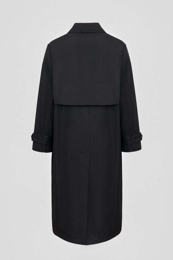 Плащ Длинный Мужской Черный - фото 8