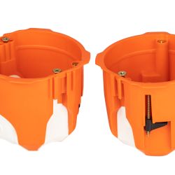 Коробка установочная ЭРА KUU-71-65-unibox двухкомпонентная универсальная оранжевая 71х65мм UniBox саморезы IP30