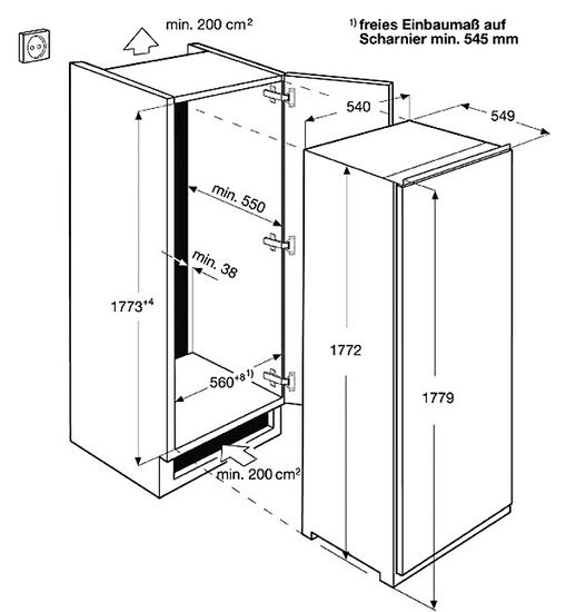 Встраиваемый морозильник Electrolux EUN 92244 AW