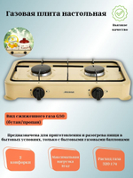Плита газовая настольная двухконфорочная Аксинья КС-106