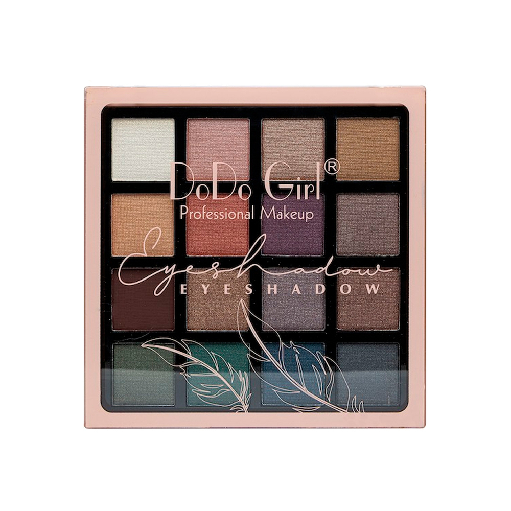 Тени для век DoDo Girl Professional Makeup тон 01, 16 цветов, 28,8 г