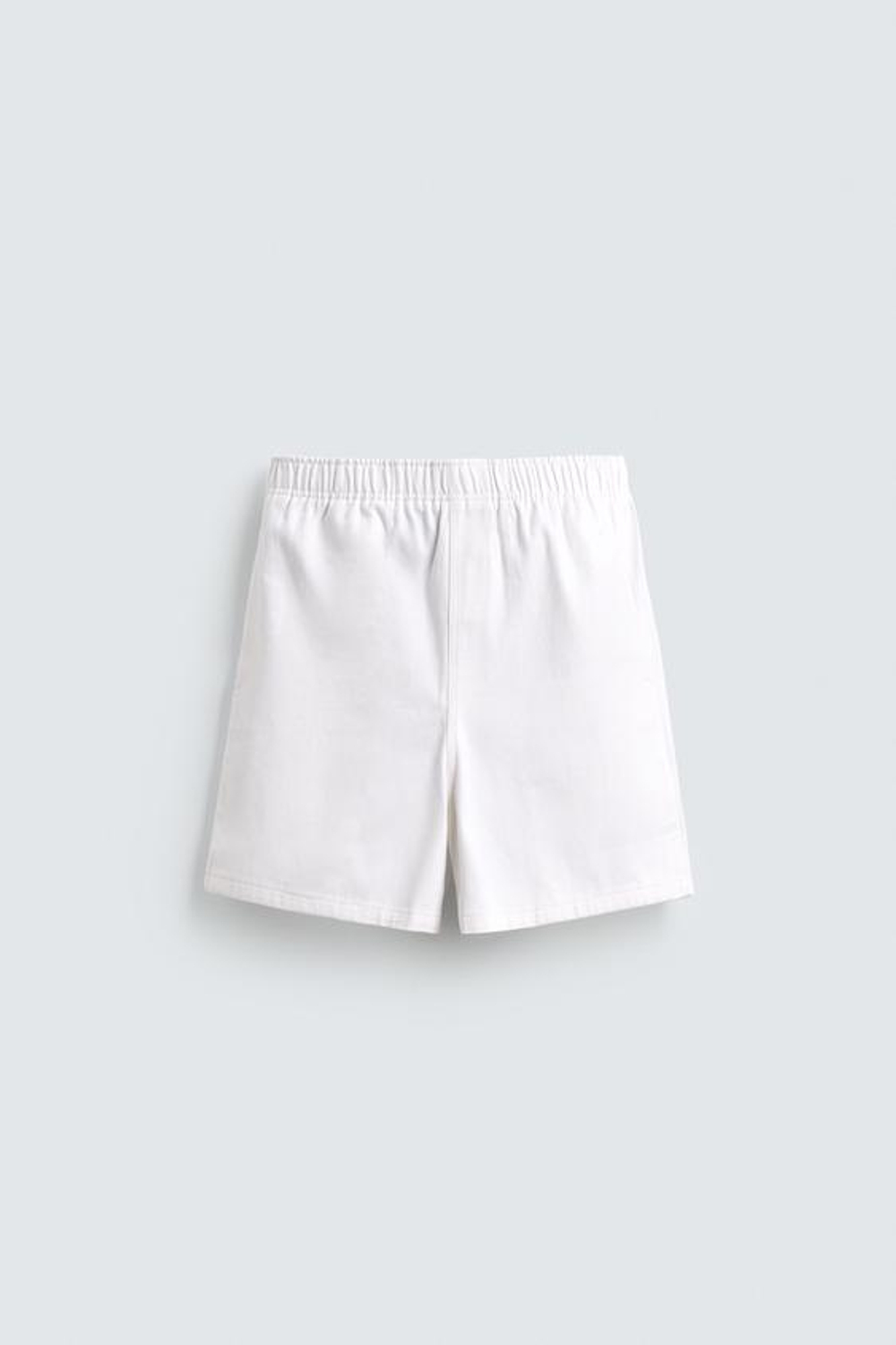ZARA ШОРТЫ RELAXED FIT ИЗ РЕЛЬЕФНОЙ ТКАНИ, БЕЛЫЙ