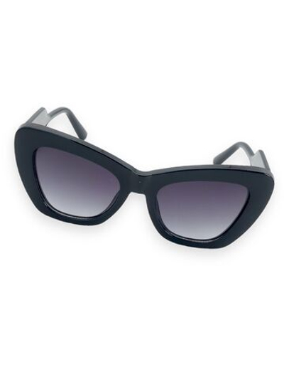 Очки солнцезащитные, прямоугольные модные, черные