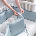 Комплект белья для классической кроватки Toys Sateen 6 предметов цвет аквамарин