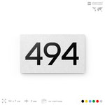 Номер на дверь 494, табличка на дверь для офиса, квартиры, кабинета, аудитории, склада, белая 120х70 мм, Айдентика Технолоджи