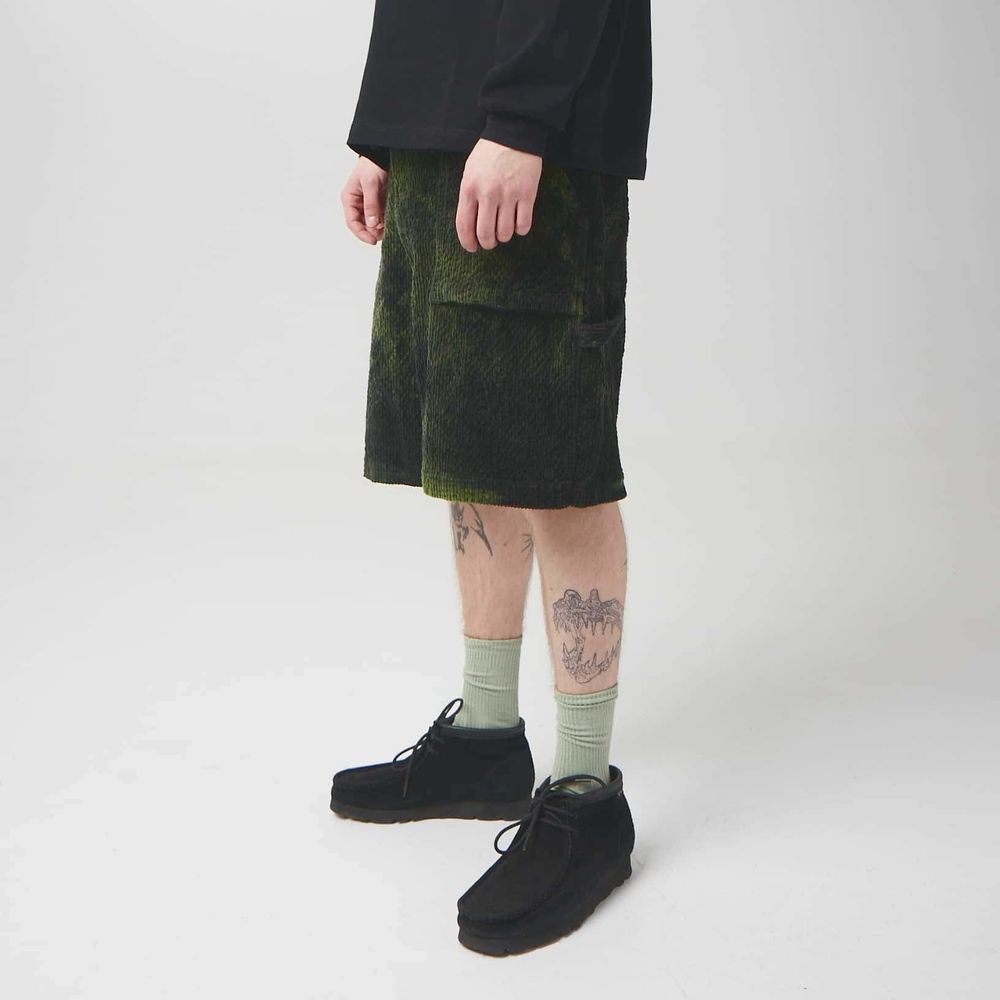Шорты Меч SS24 Vel Dyed Black Moss зеленые