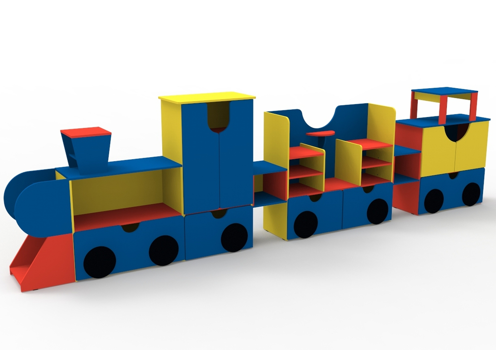 Комплект стеллажей "Паровозик"