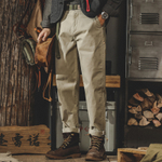 Повседневные брюки мужские Jero American Retro классические пвосенние модные брендовые суженные прямые комбинезоны мужские