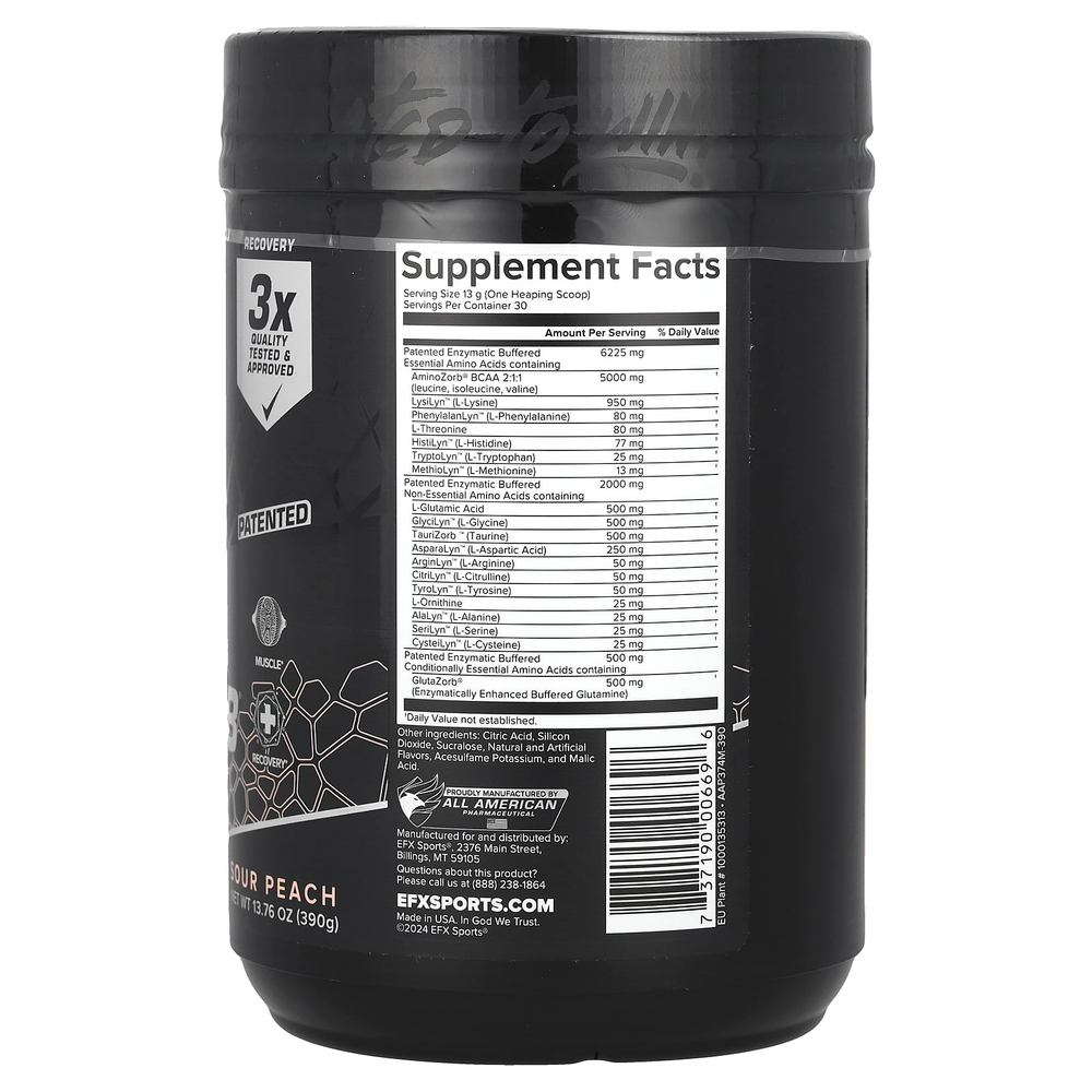 EFX Sports, AminoZorb® Elite 21, персиковый, 390 г (13,76 унции)