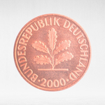 Germany, 1 Pfennig, 2000, (Karlsruhe Mint - "G"), XF