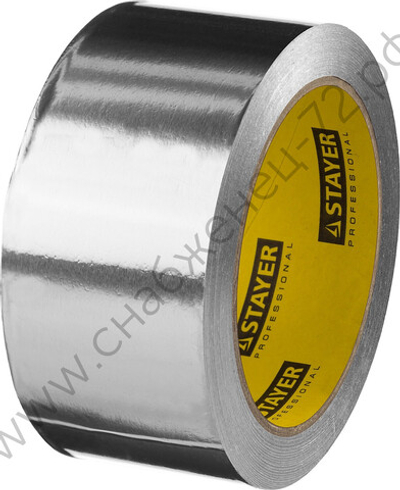 STAYER ProTape 50 мм, x 25 м до 120 °С, Алюминиевая лента самоклеящаяся, PROFESSIONAL (12268-50-25)