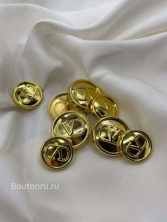 Пуговицы золотистые с логотипом ВЛНТ