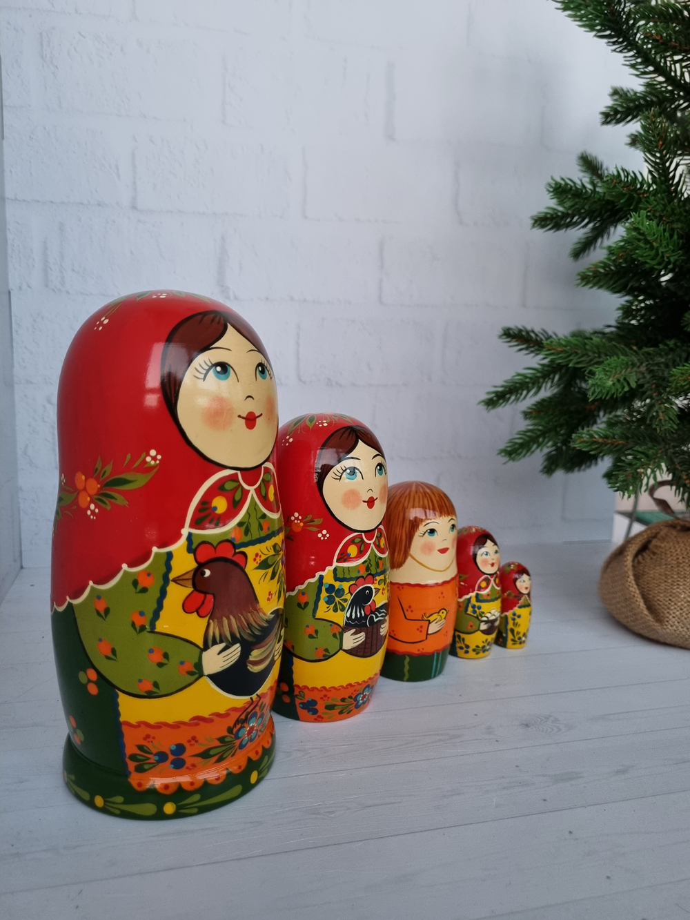 Матрешка "с курочкой" традиция 5мест