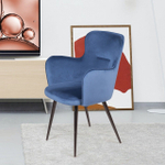 Стул с подлокотниками King, бархат синий 29