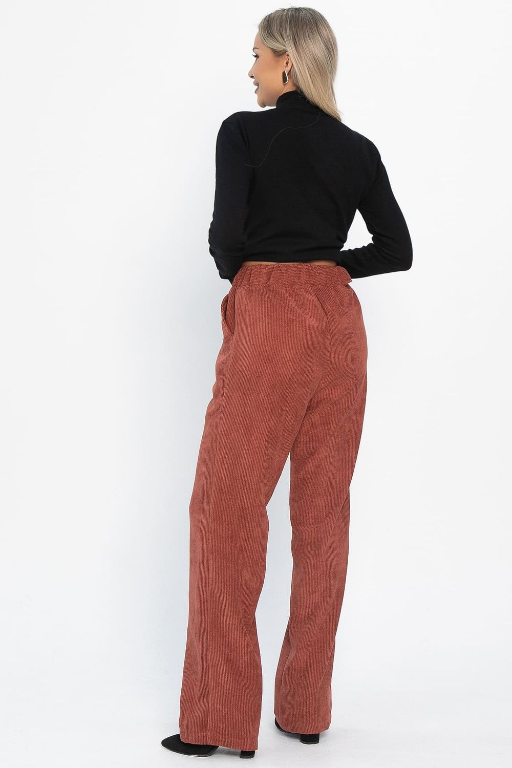 Брюки вельветовые Динара (коричневые) Б14630-39М LT Collection