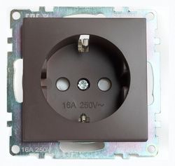 Розетка с заземлением и со шторкой, без рамки Stekker Катрин 49028