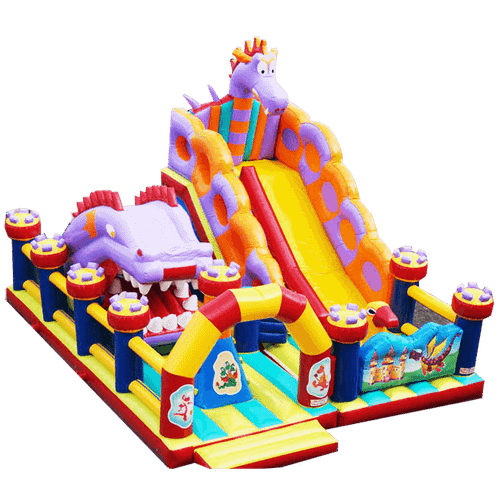 Большая надувная горка "Ящер 2"