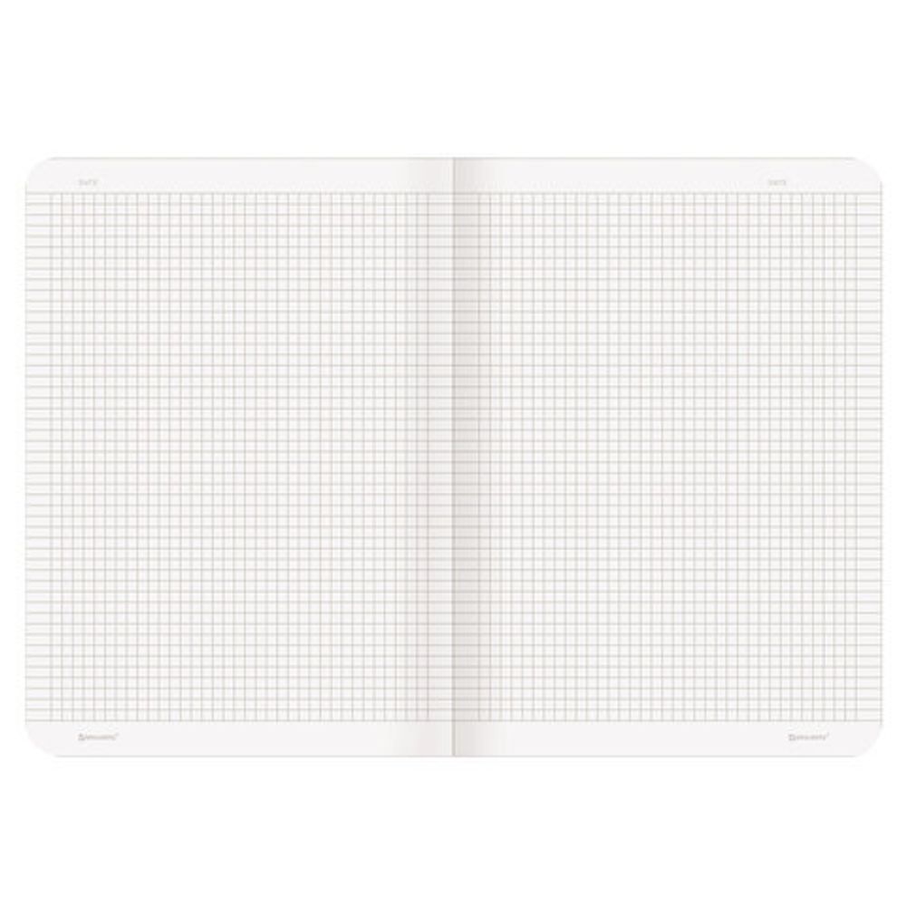 Тетрадь 48 л. в клетку обложка кожзам под рогожку, сшивка, A5 (147х210мм), КРАСНЫЙ, BRAUBERG BRIGHT, 403847