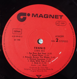 Винтажная виниловая пластинка LP Chris Rea Tennis (Germany 1980) Sweet Kiss