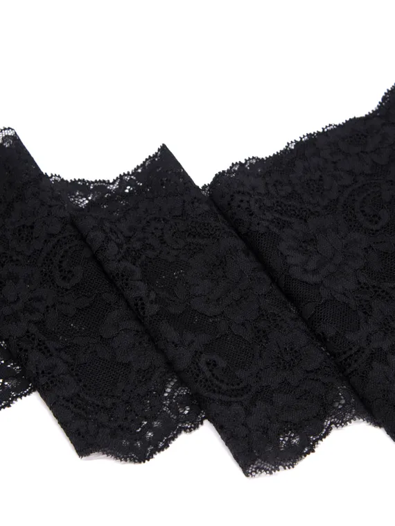 03-192 Кружево эластичное 16 см, черный 170