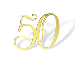 Топпер На Торец цифра "50" 5,5см ТН6211 акрил