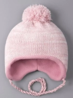 Шапка детская вязаная осенняя на завязках