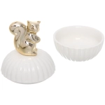 Шкатулка керамическая «GOLD Podarok», белочка, цвет белый, 11*9*3см (в инд. коробке)