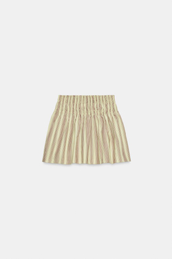 ZARA МИНИ-ЮБКА В ПОЛОСКУ, КОРИЧНЕВЫЙ/ЗЕЛЕНЫЙ