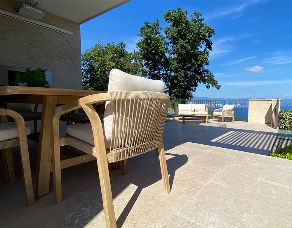 Кресло деревянное с подушками Tagliamento Ravona KD, натуральный, бежевый, HUC25690KD