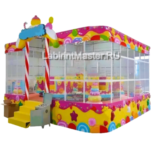 Электрическая Аттракцион карусель «Тележка с конфетами», 7×6×3,6 м