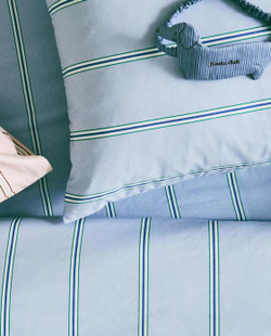 ZARA HOME ДЕТСКИЙ ПОДОДЕЯЛЬНИК В ПОЛОСКУ, СИНИЙ